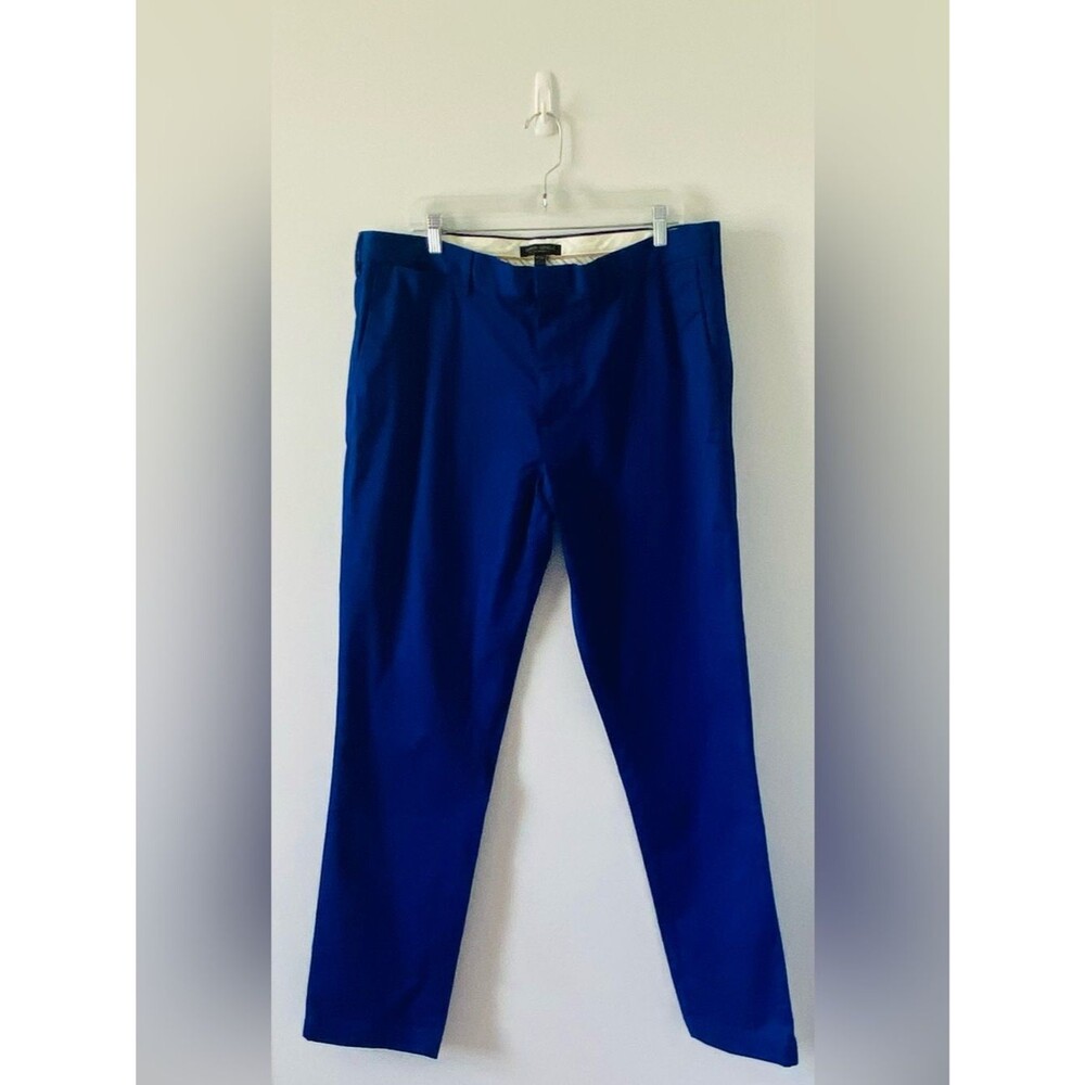 Banana Republic Royal Blue Fulton Skinny Chino Pants Size 38X36 Workwear EUC